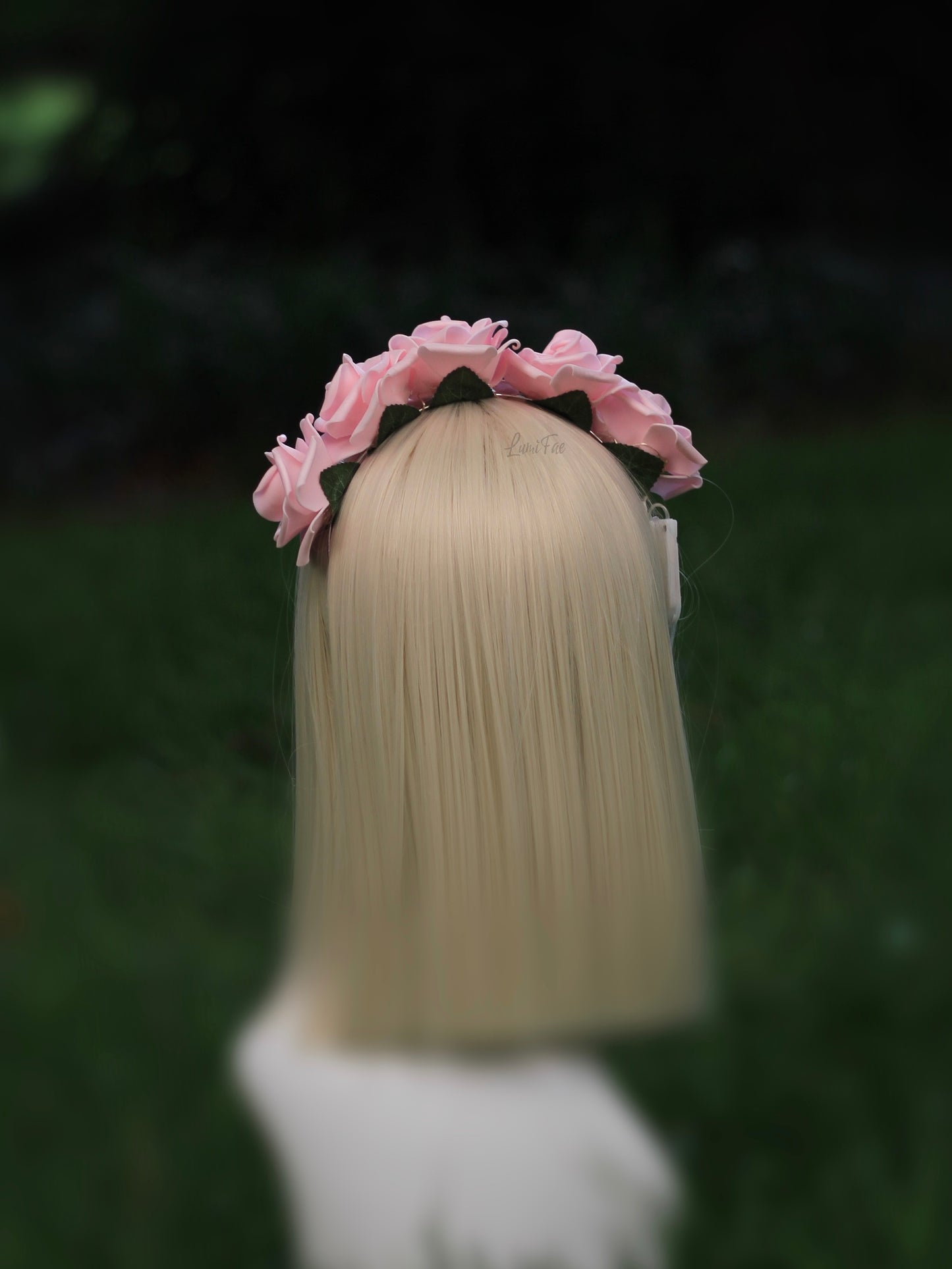 LED Rose Crown, Glowing Flower Tiara, Made-to-Order