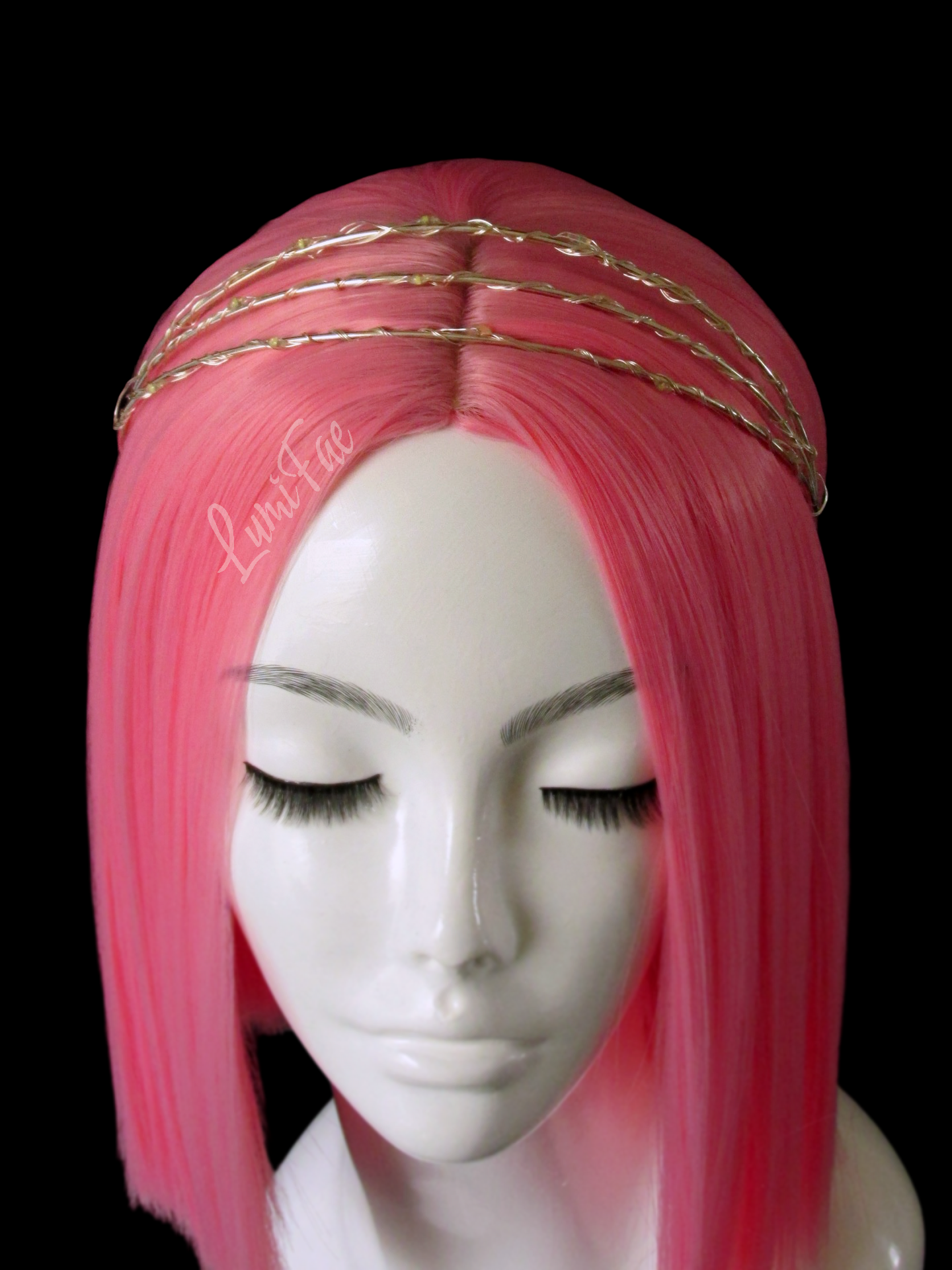 Triple LED starlight layered headband crown - cool white, fairy, goddess, ethereal, light up headband, fantasy, romantic, bridal, handmade - LumiFae