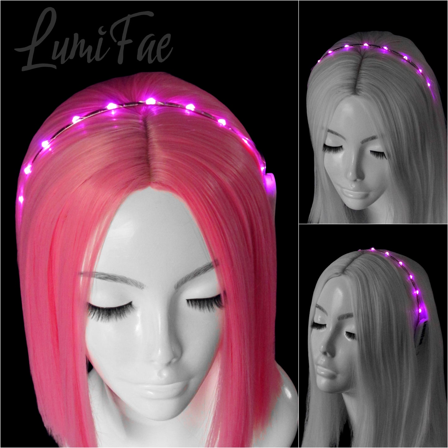 LED Starlight Headband - Light up, Festival, Rave, Party, Bridal, Handmade - LumiFae