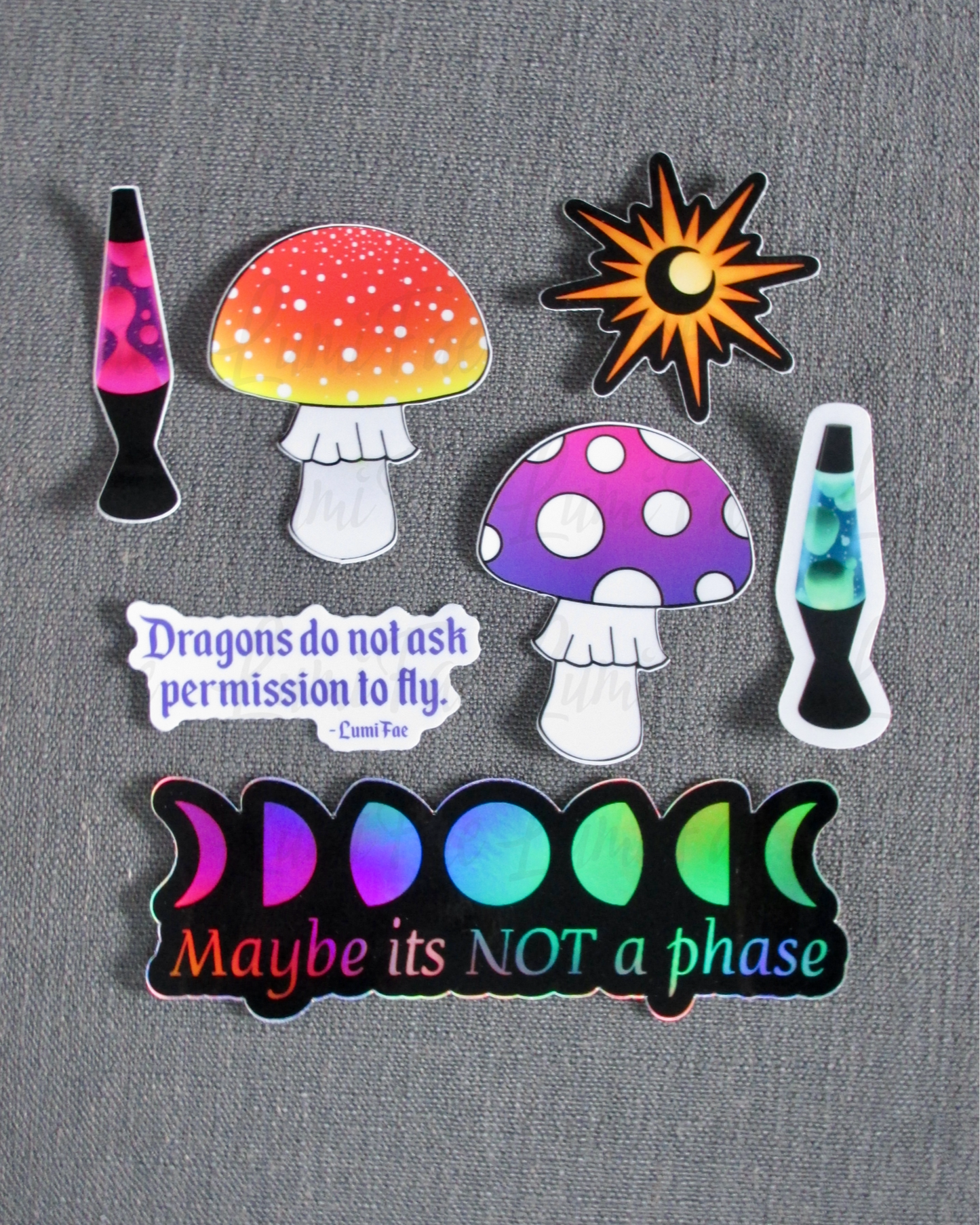 Holographic Moon Phases Sticker - Not a Phase - LumiFae