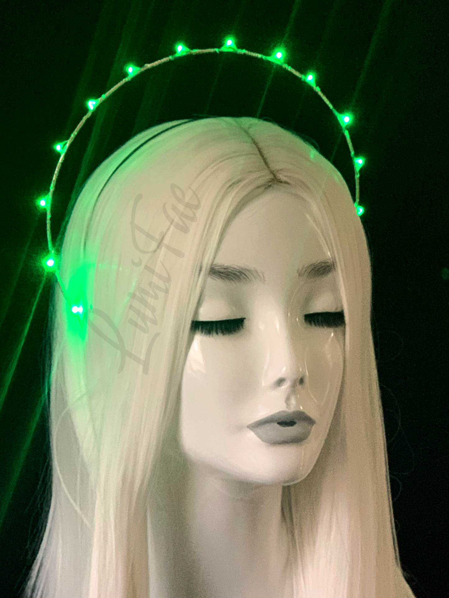LED Goddess Halo Crown - Angel, Light up Headband, Festival, Fantasy, Bridal, Handmade - LumiFae