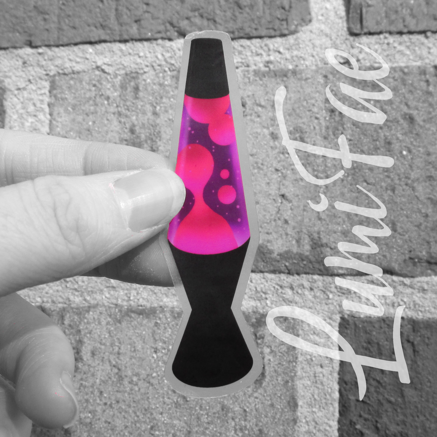Pink Purple Lava Lamp Sticker - 90s Retro Vinyl Decal - LumiFae