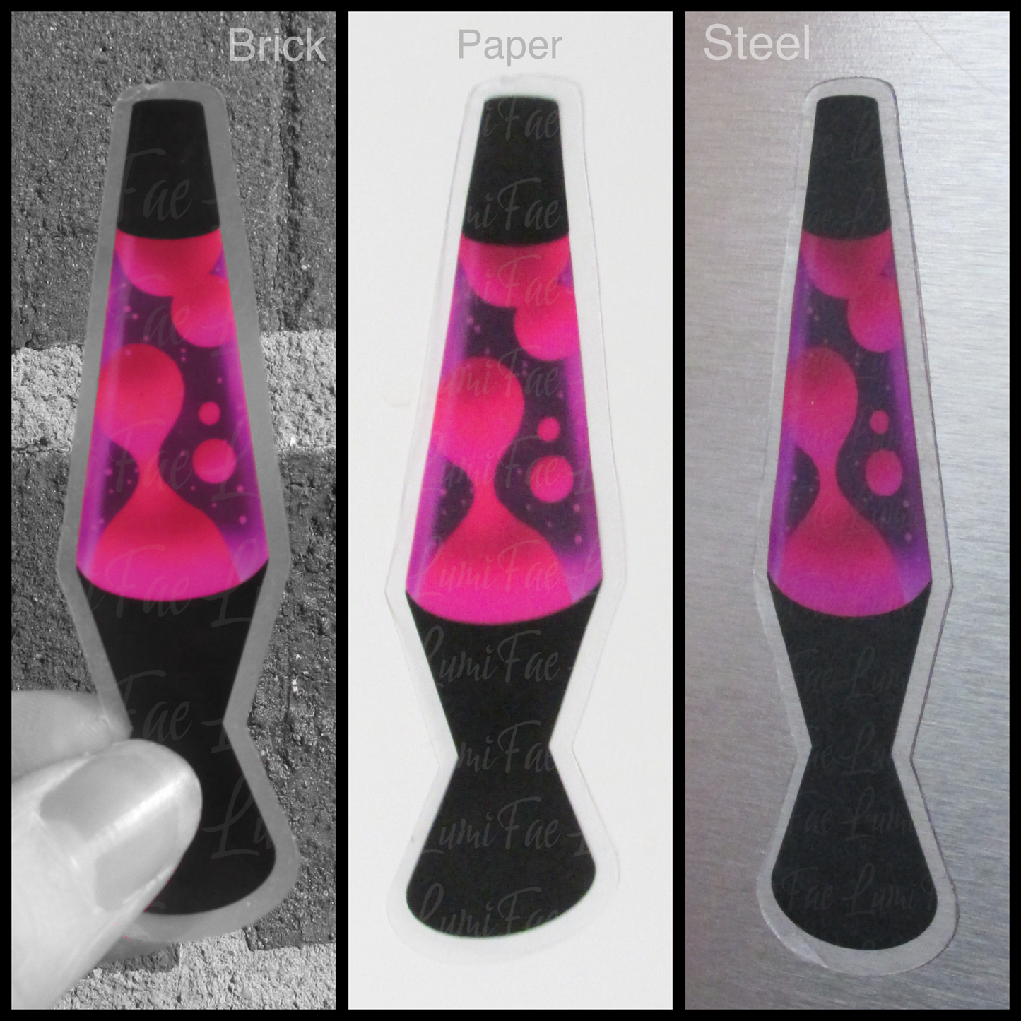 Pink Purple Lava Lamp Sticker - 90s Retro Vinyl Decal - LumiFae