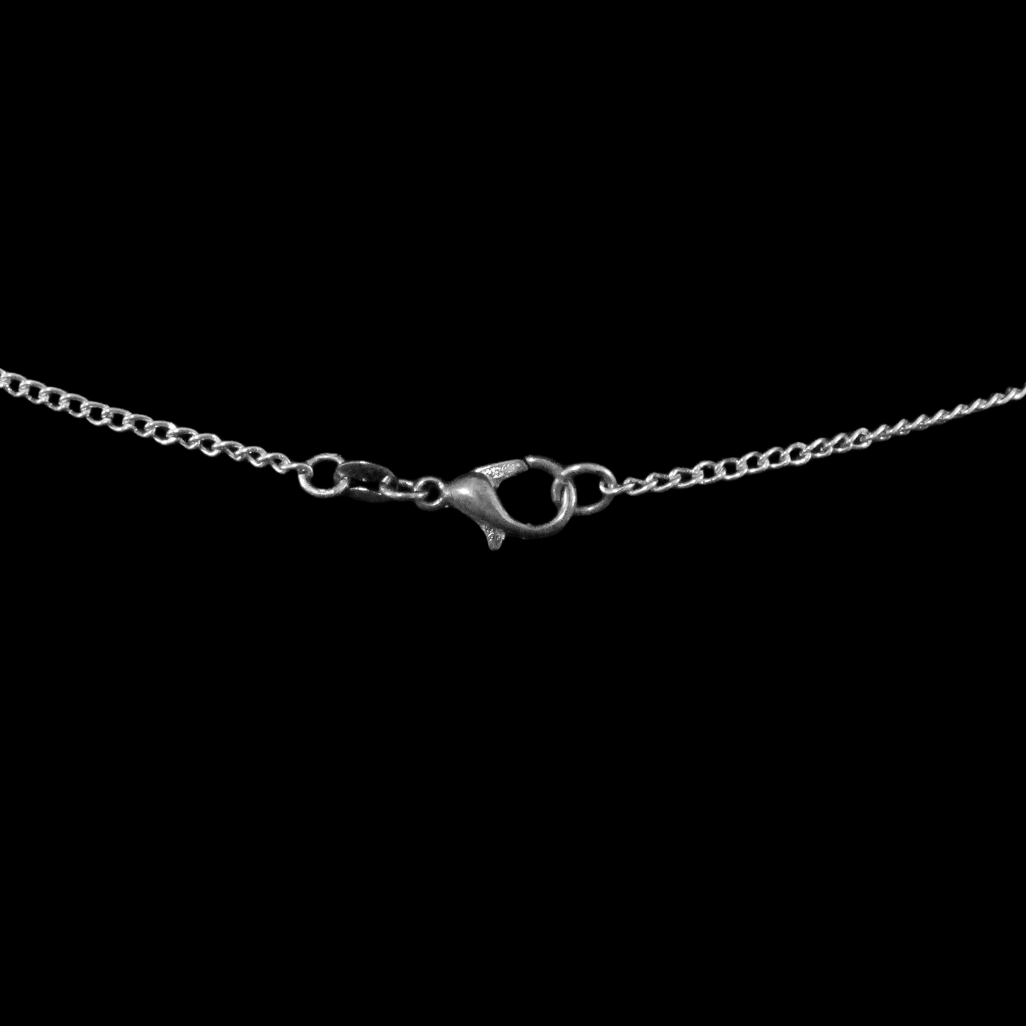Vampire Fangs Necklace - Sterling Silver Chain, White Resin Pendant, Halloween Jewelry, Handmade - LumiFae