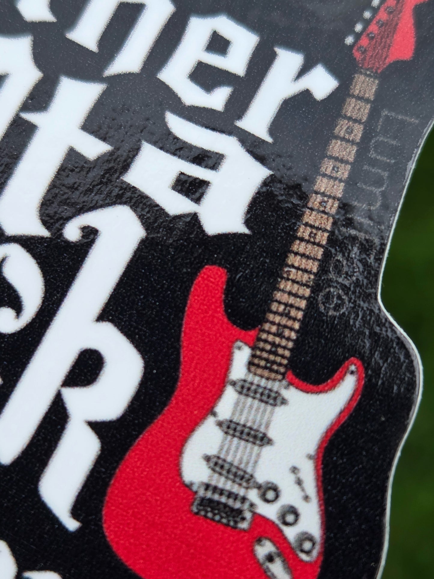 Rock Show Sticker - concert, guitar, black and red, waterproof - LumiFae