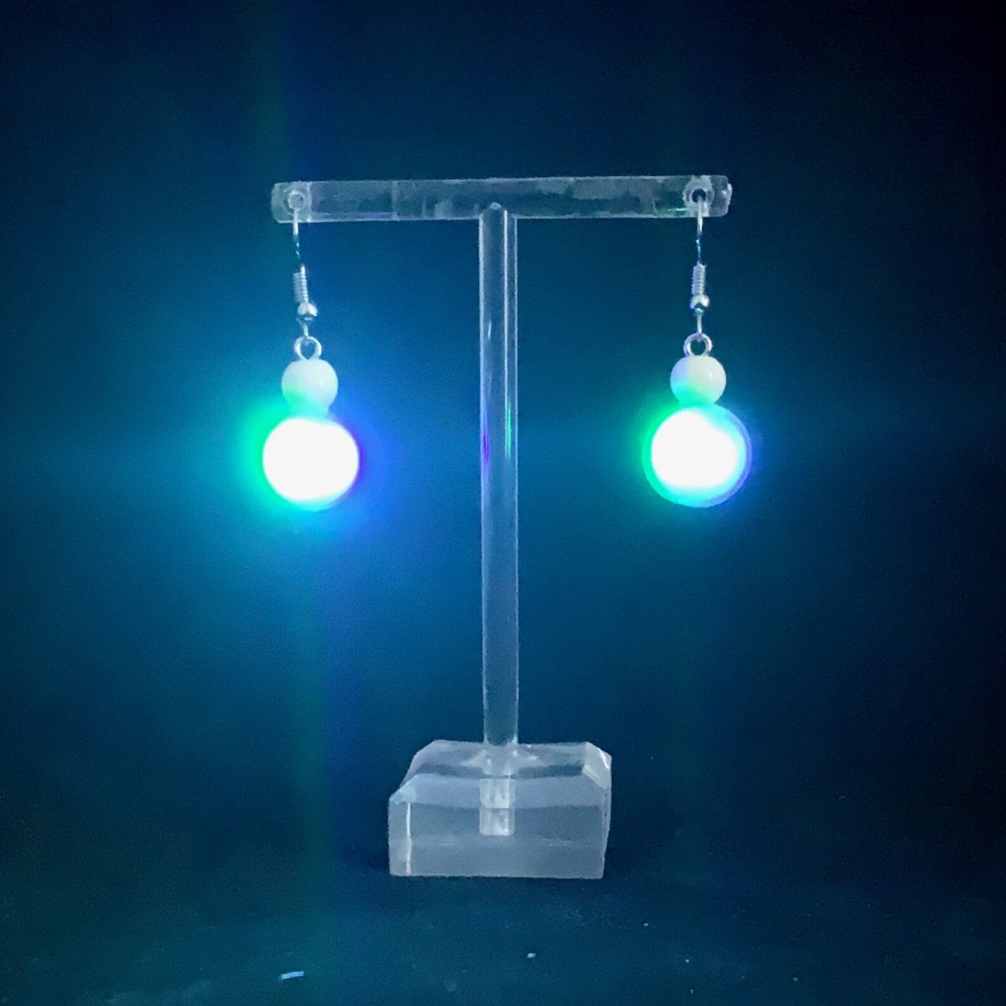 Color Changing LED Baubles, earrings - LumiFae