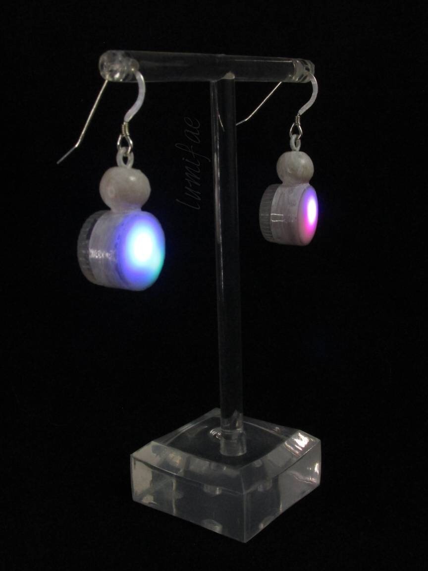 Color Changing LED Baubles, earrings - LumiFae