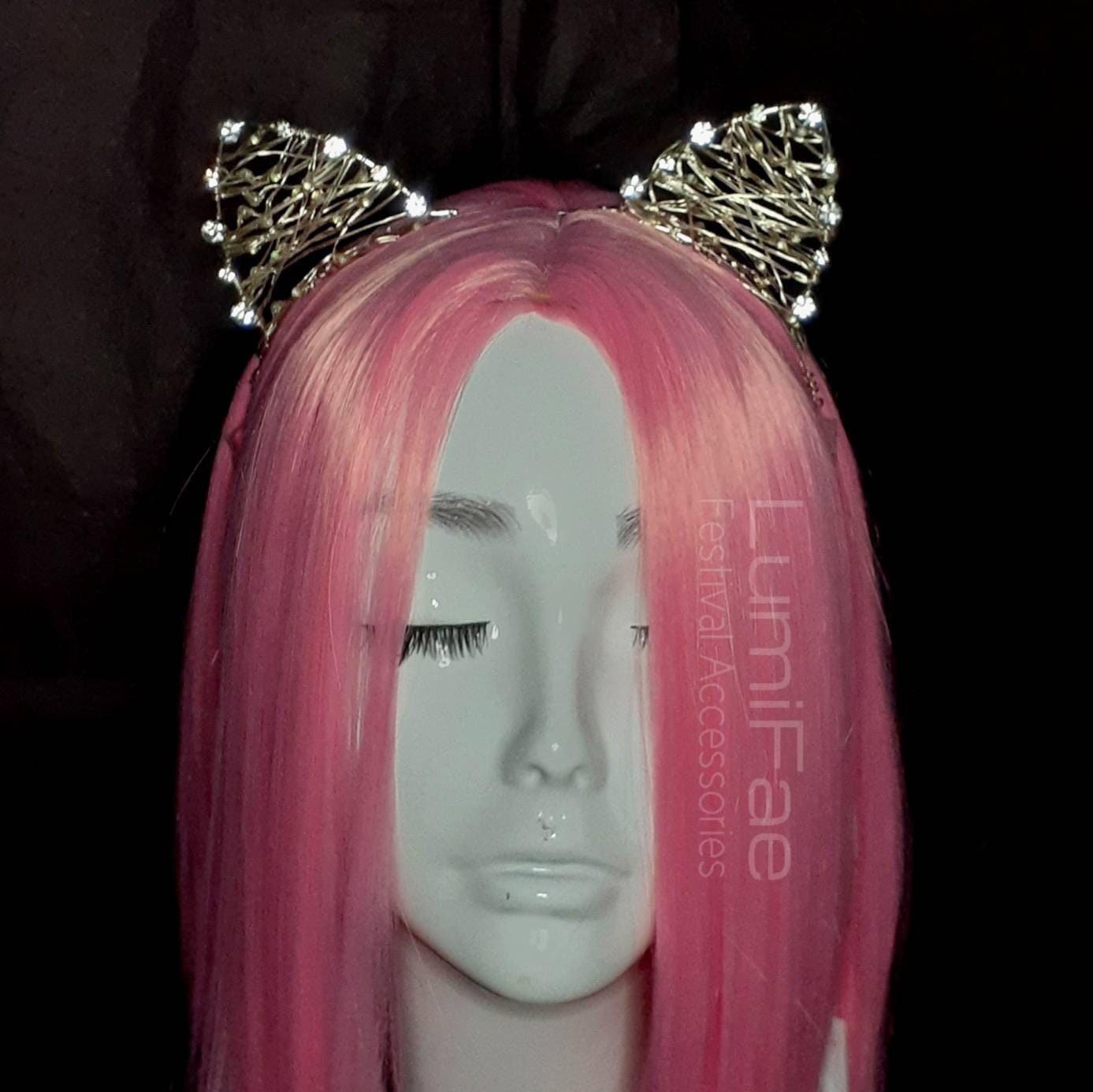 Custom LED Dual Color Cat Ears Headband - LumiFae