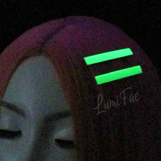 Glow-in-the-Dark 2” Hair clips, set of 2 - LumiFae