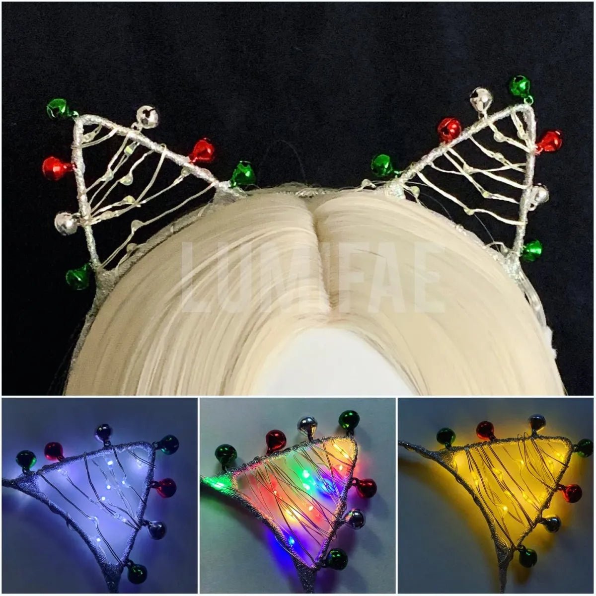 Glowing Jingle Bell Cat Ears - LumiFae