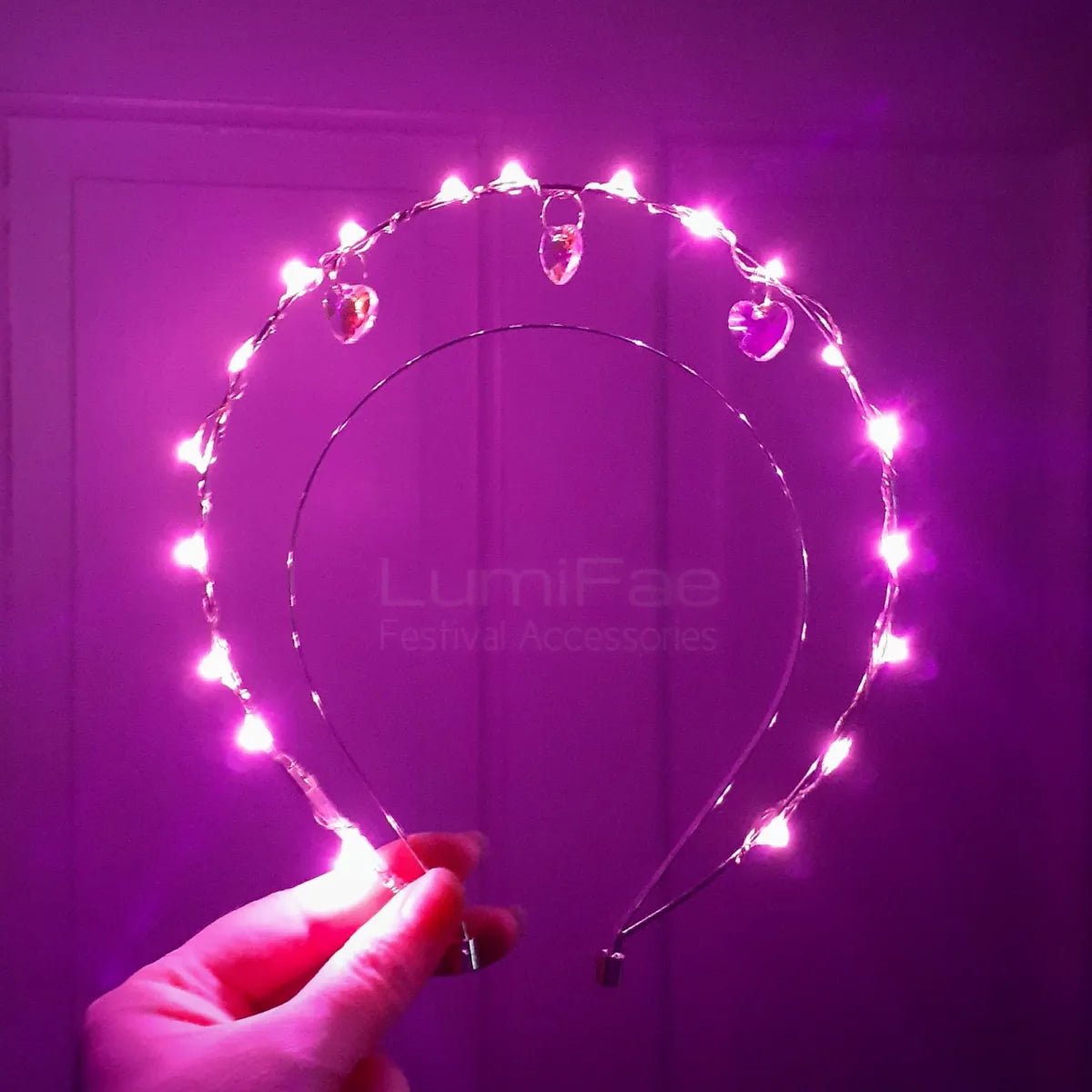 Heart Halo, LED with Crystal Hearts, Crown - LumiFae
