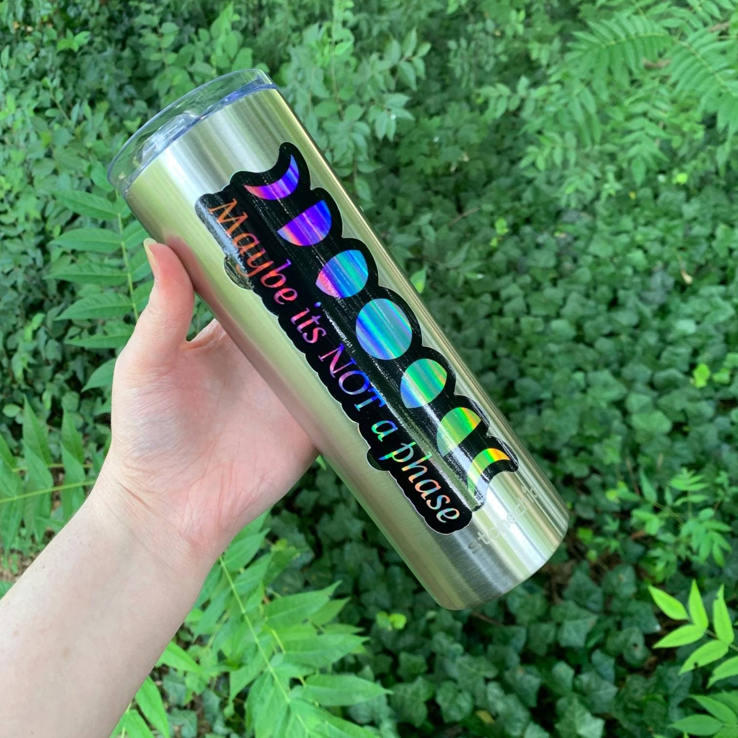 Holographic Moon Phases "Not a Phase" Stickers - LumiFae