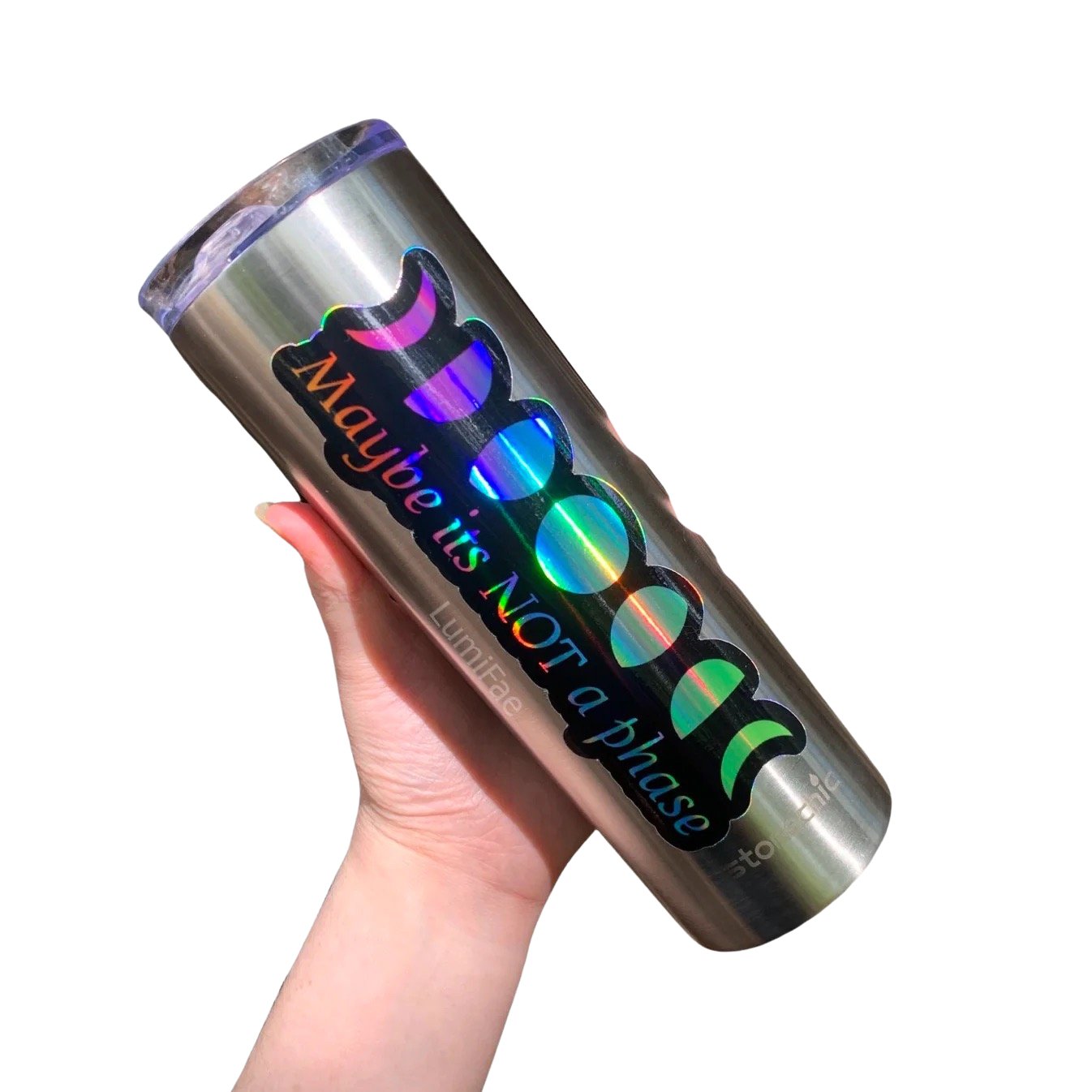 Holographic Moon Phases "Not a Phase" Stickers - LumiFae