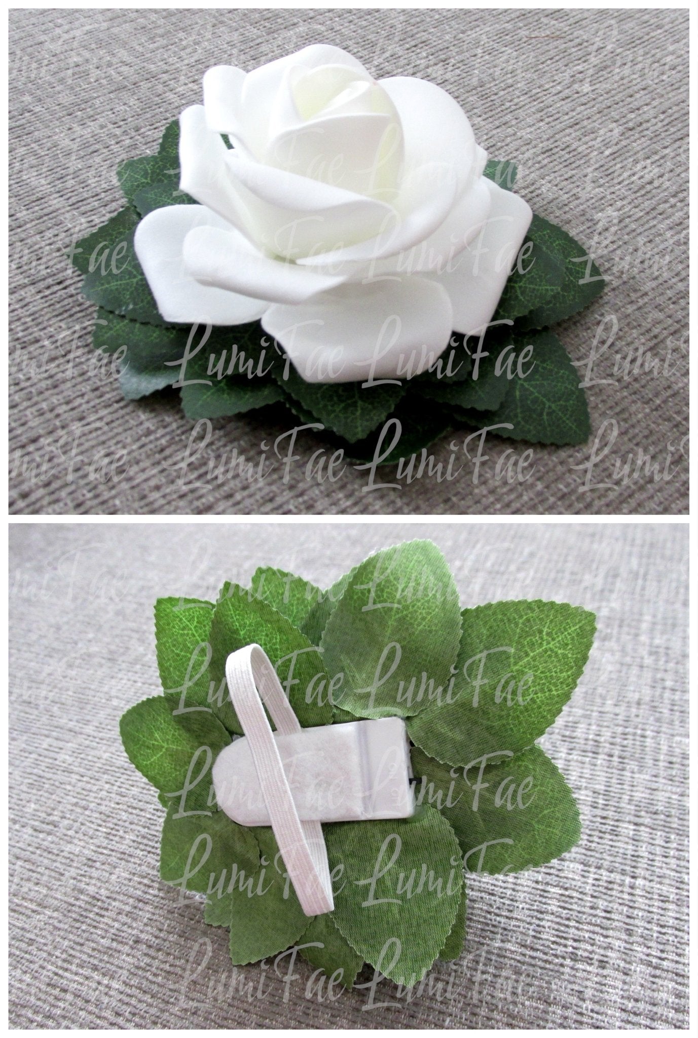 LED White Rose Wrist Corsage - LumiFae