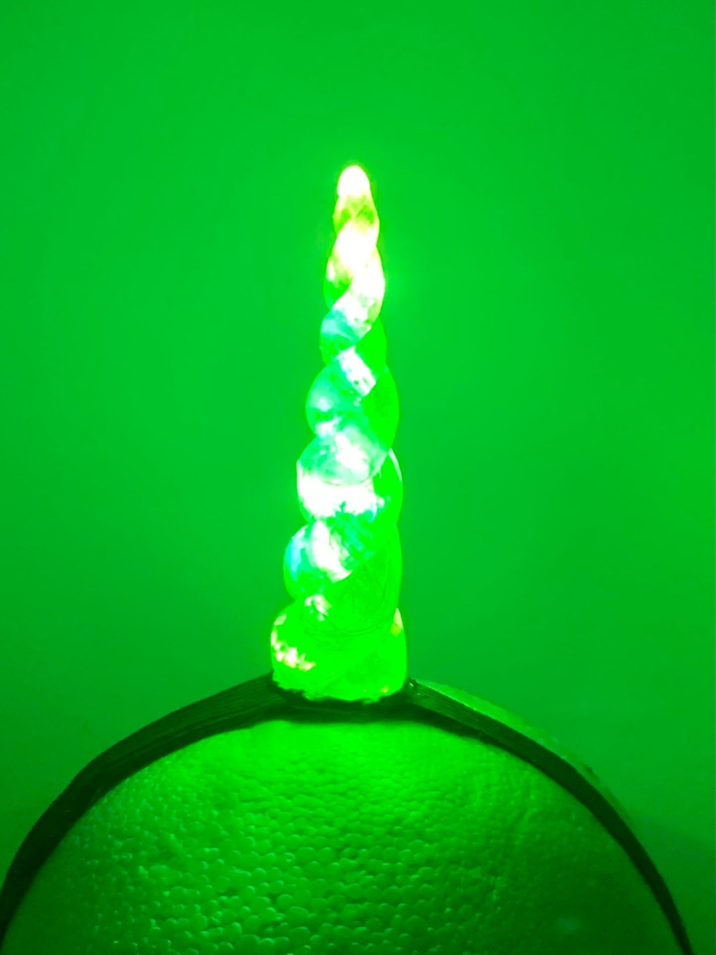 Neon Green LED Unicorn Horn Headband - LumiFae