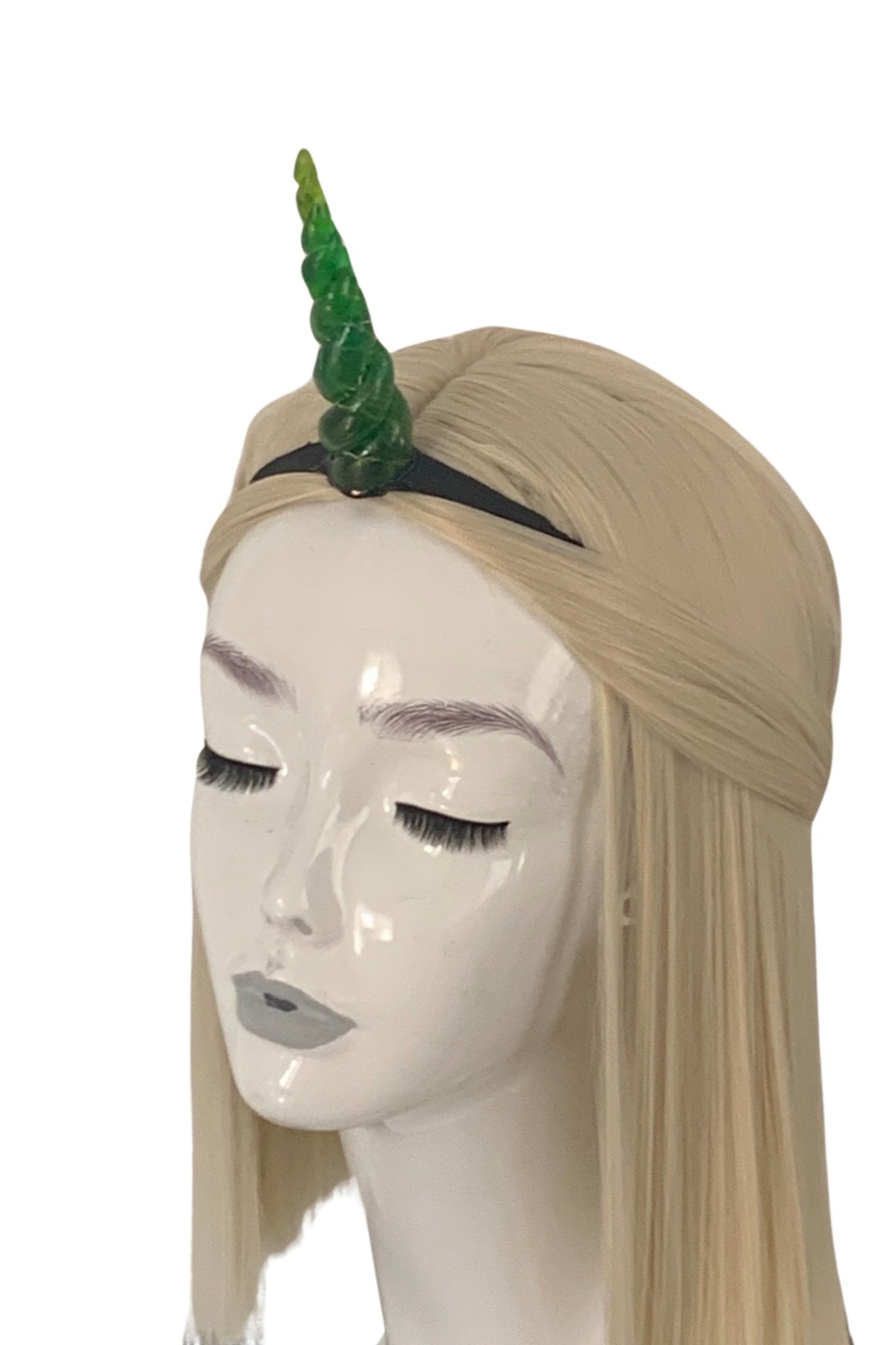 Neon Green LED Unicorn Horn Headband - LumiFae