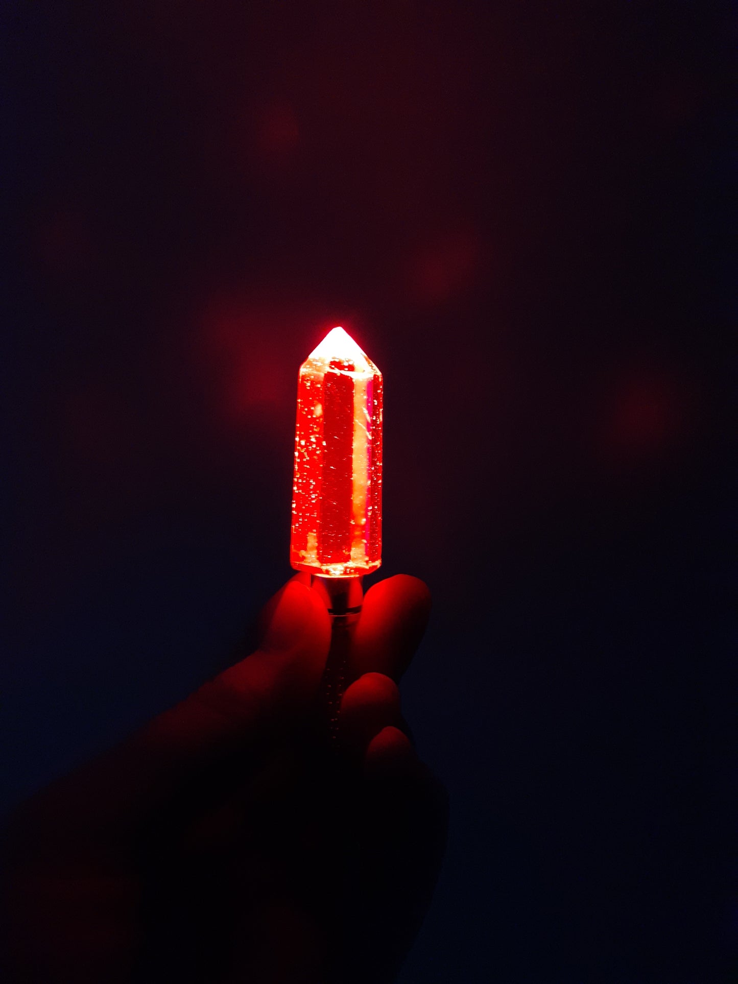 LED-Kristall-Halskette mit Regenbogen-Farbwechsel, Harz, leuchtend