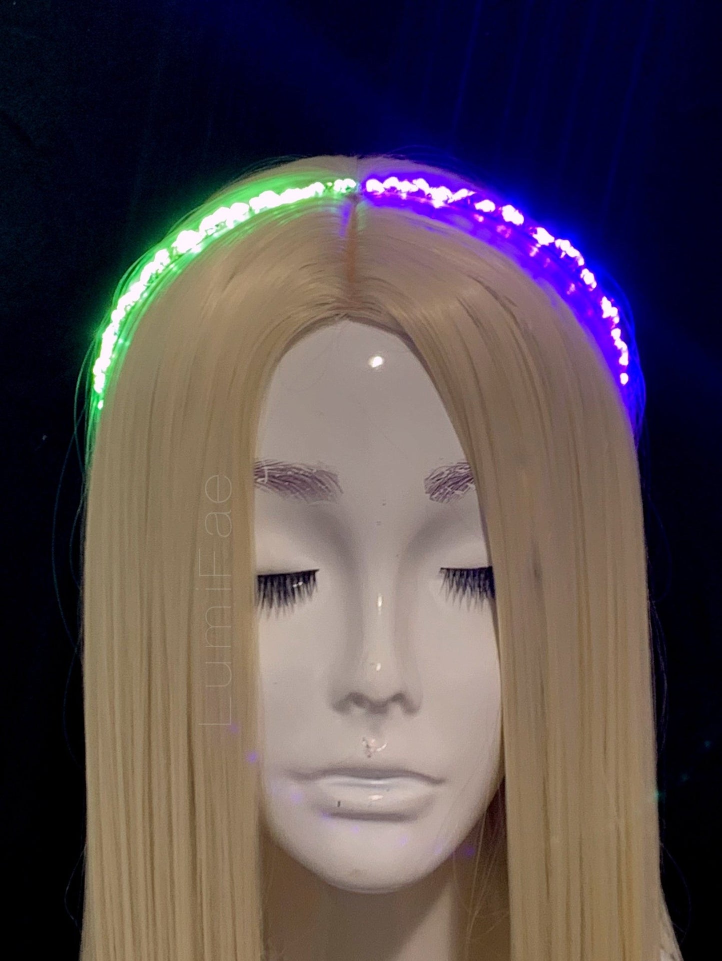 Split Color LED Starlight Headband, Two Tone, Dual Colors - LumiFae