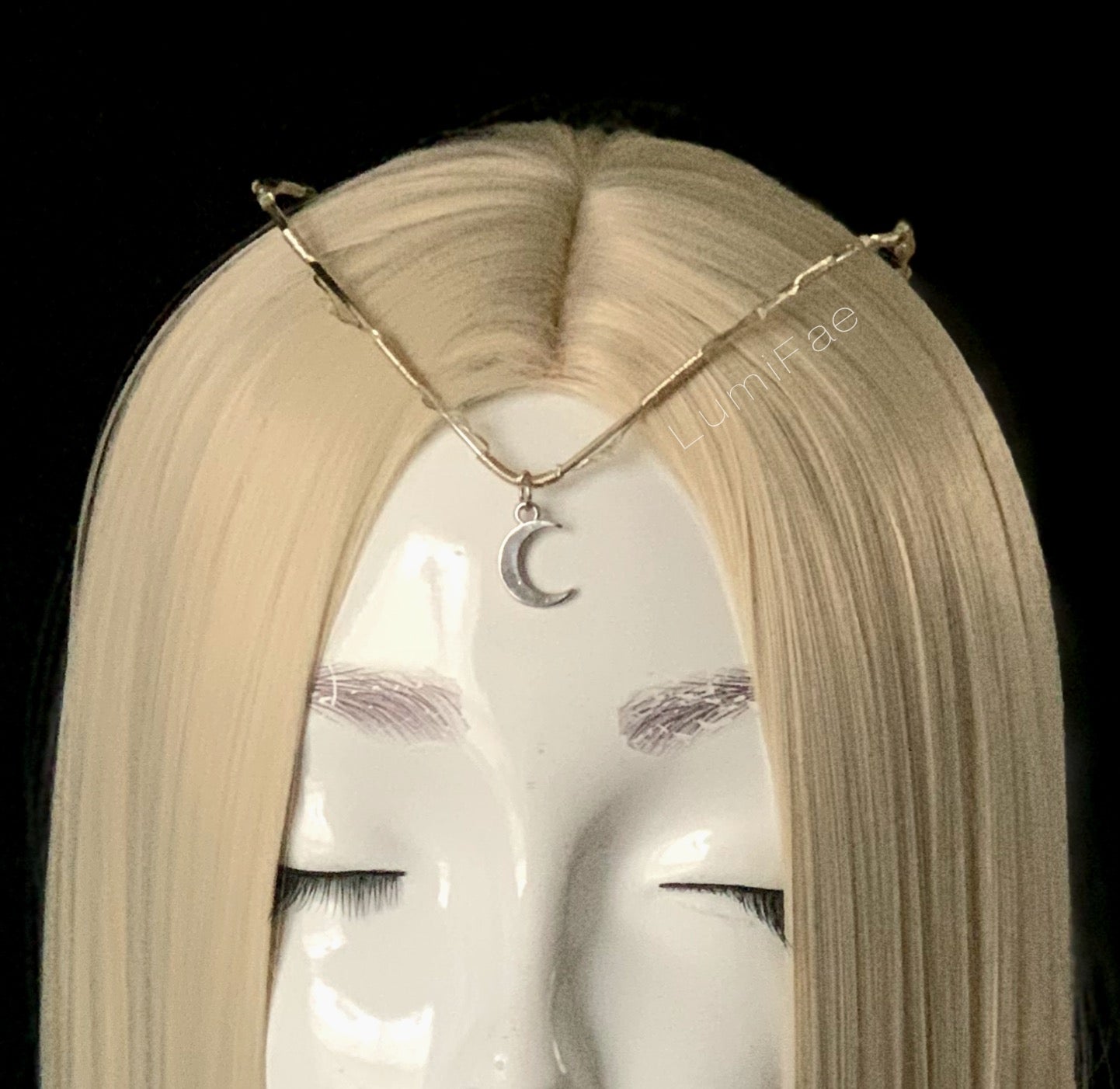 Silver Elven Fairy LED Teardrop V Circlet Crown - Light Up Fairy Headpiece, Fantasy, Costume, Handmade - LumiFae