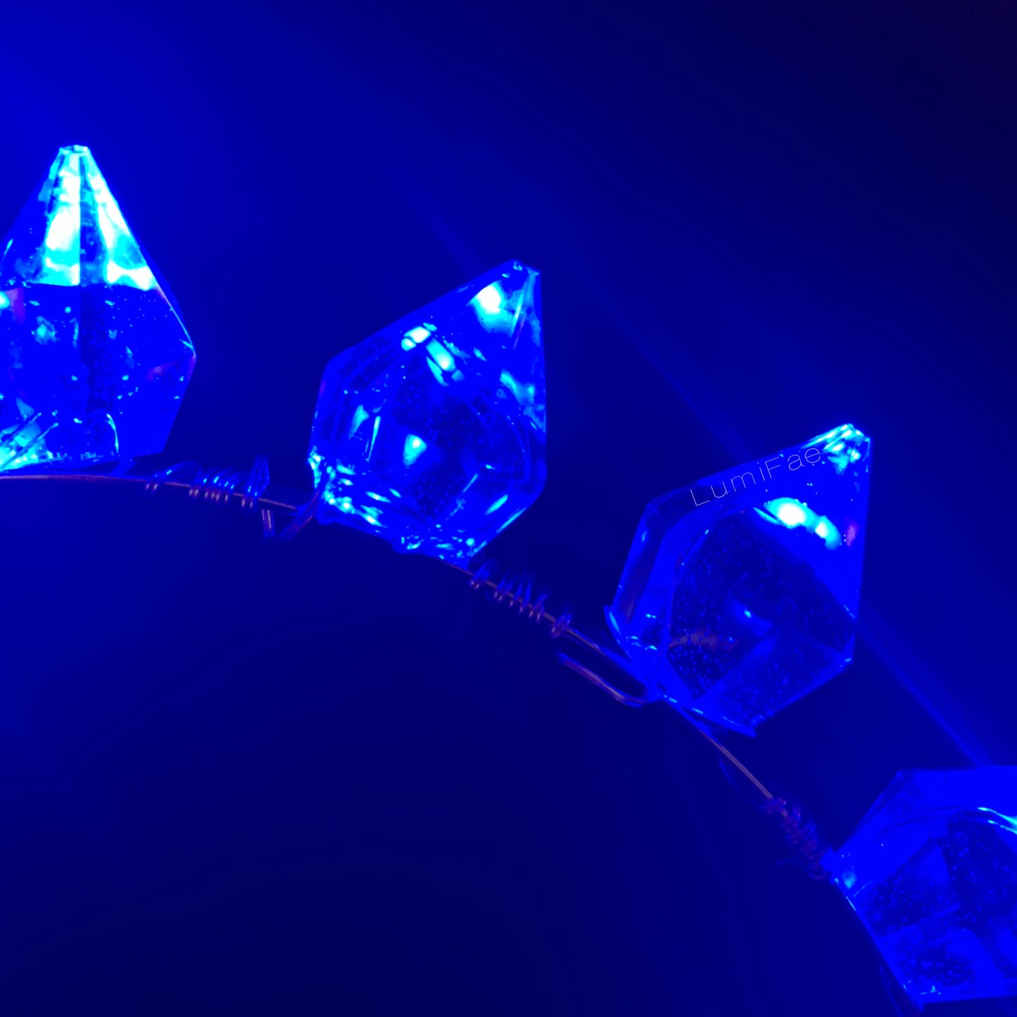 LED Gem Tiara, Light-up Crown, Crystal Halo Headband, Made-to-Order