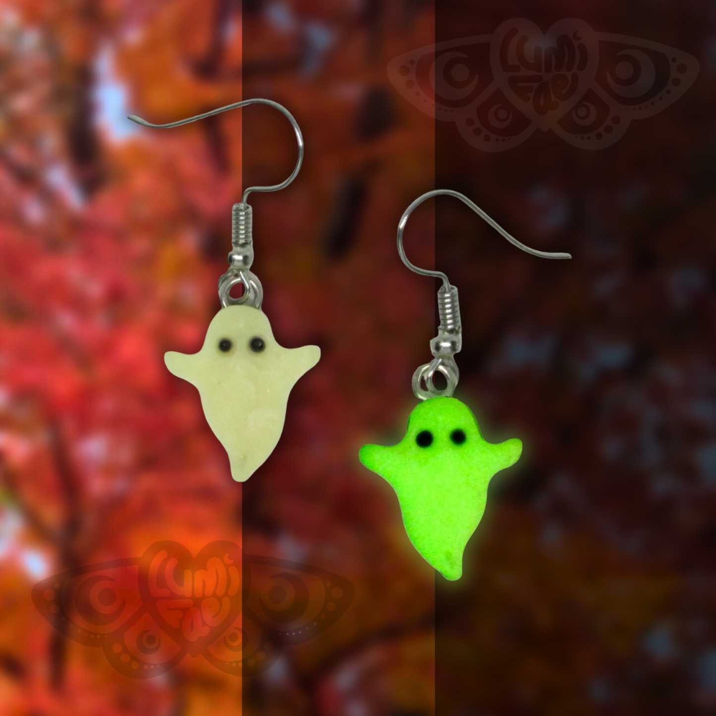 Glow-in-the-Dark Ghost Earrings