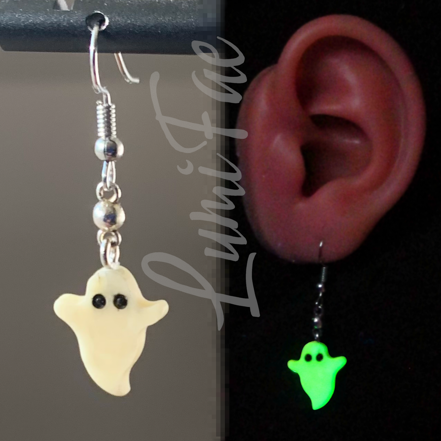 Glow-in-the-Dark Ghost Earrings