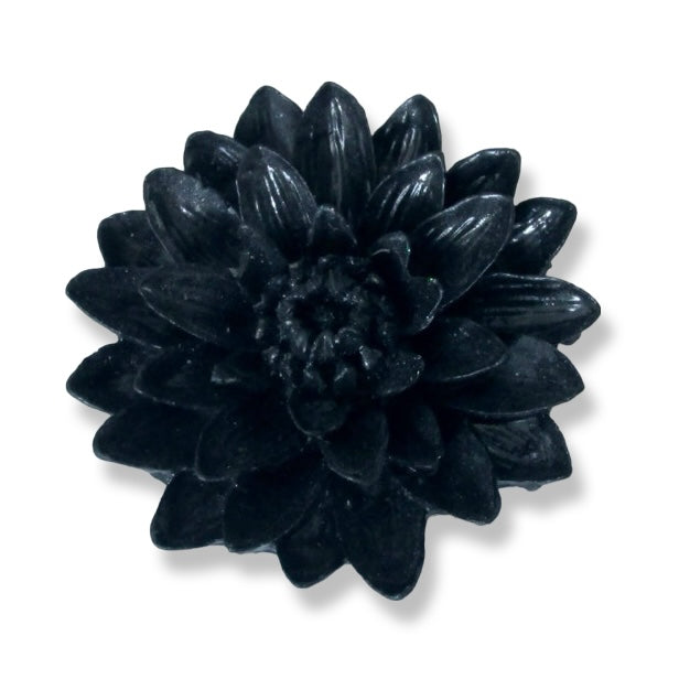 Black Lotus Hair Clip, Resin