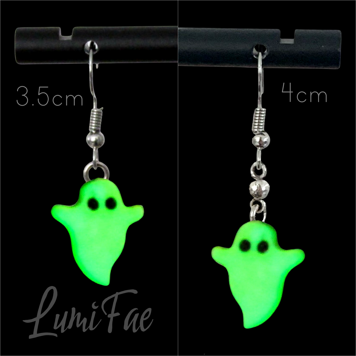 Glow-in-the-Dark Ghost Earrings