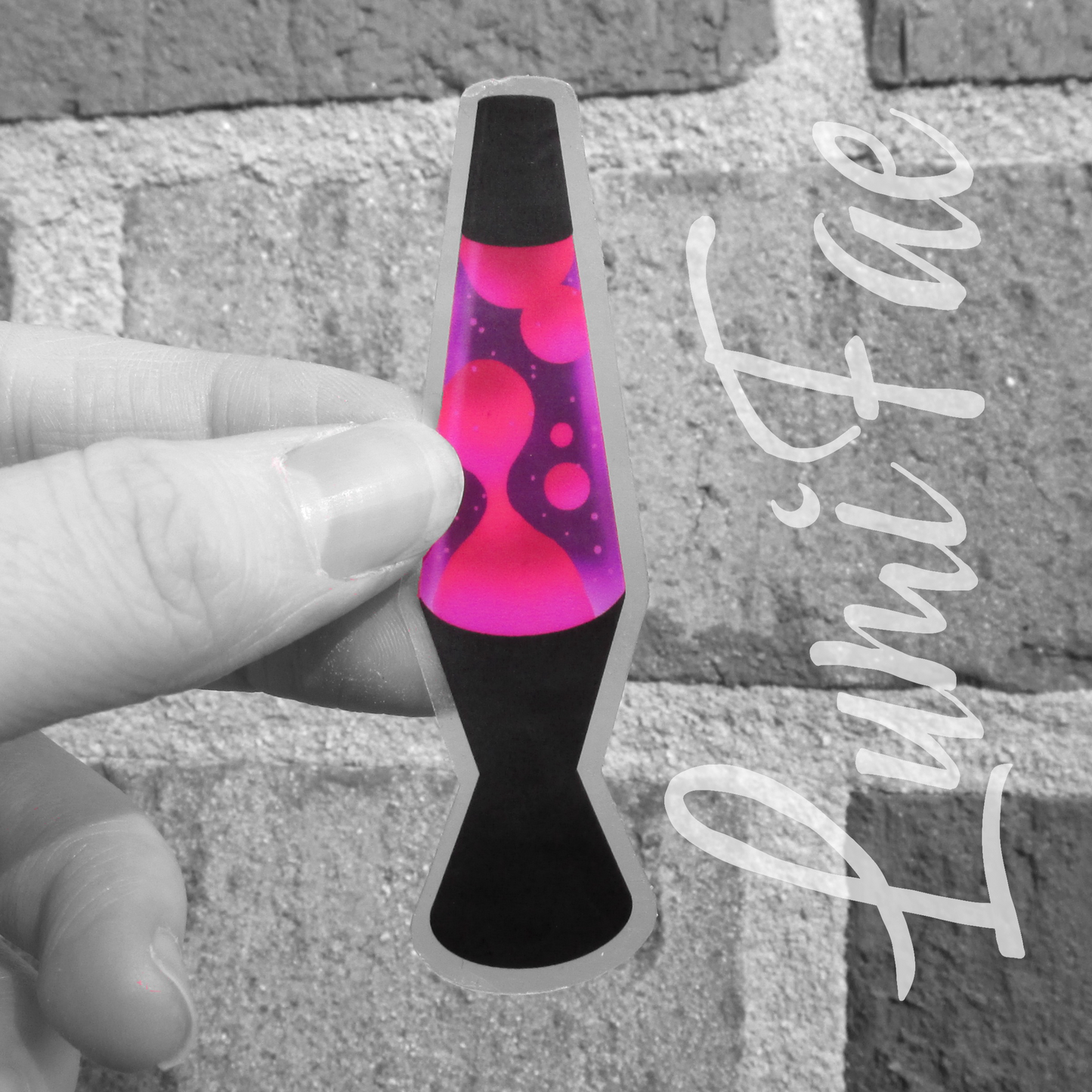 Lava Lamp Sticker, Pink and Purple, Realistic, 90s, glossy or matte