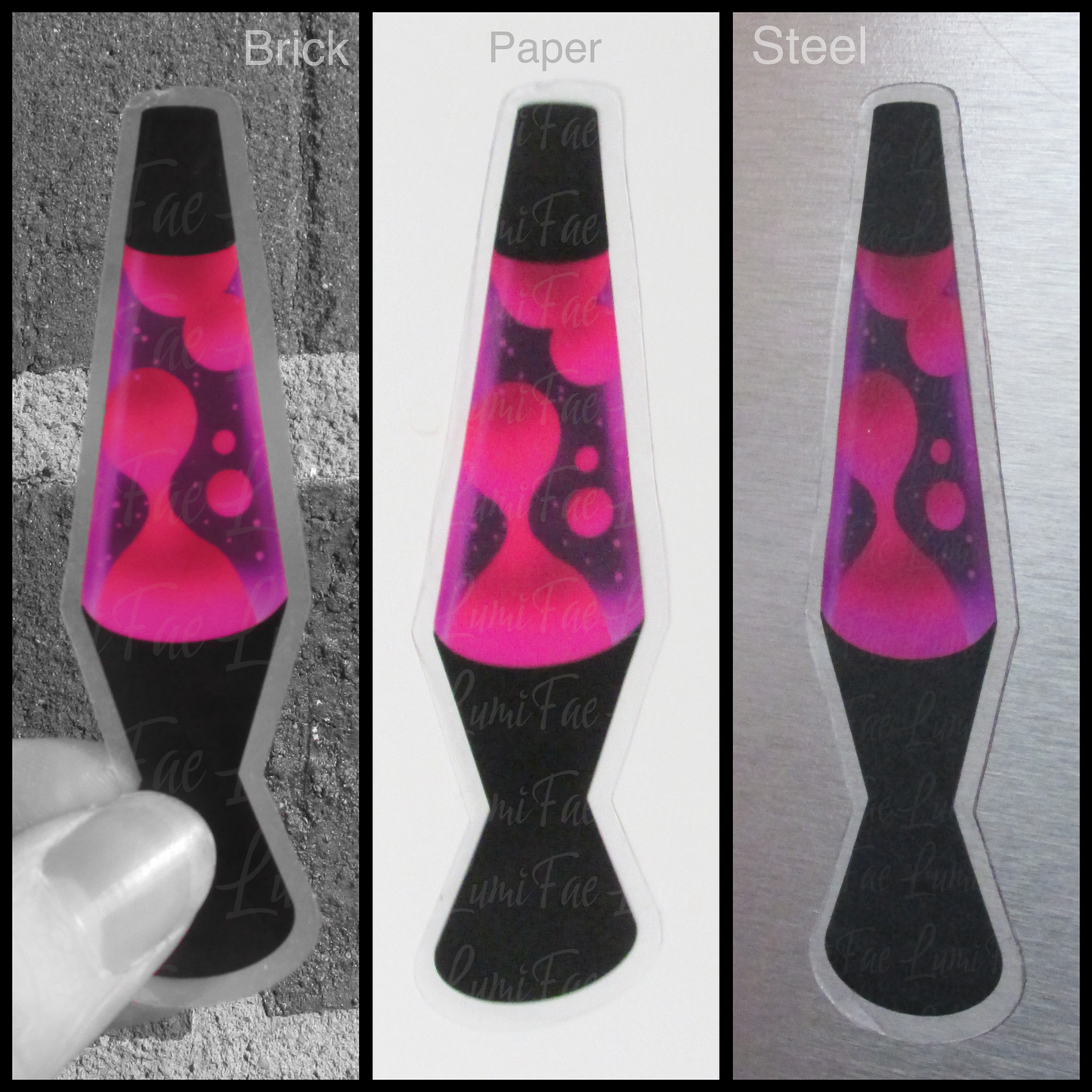 Lava Lamp Sticker, Pink and Purple, Realistic, 90s, glossy or matte