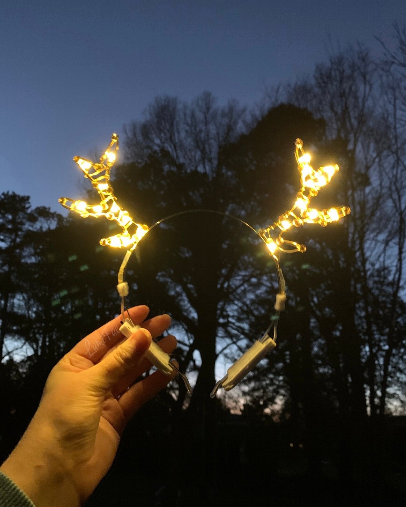 Gold LED Wire Antlers Headband - Light Up Deer Antler Crown - LumiFae