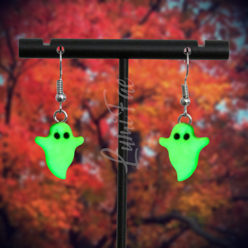 Glow-in-the-Dark Ghost Earrings