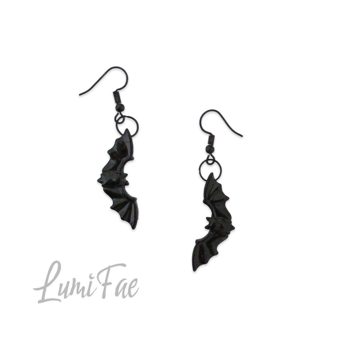 Black Bat Earrings