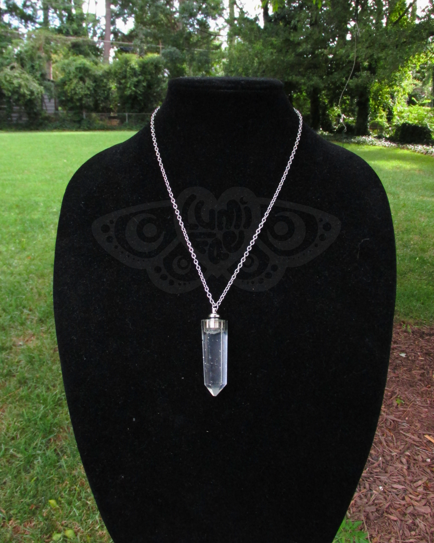 LED Crystal Necklace - 18" Stainless Steel - Handmade - LumiFae