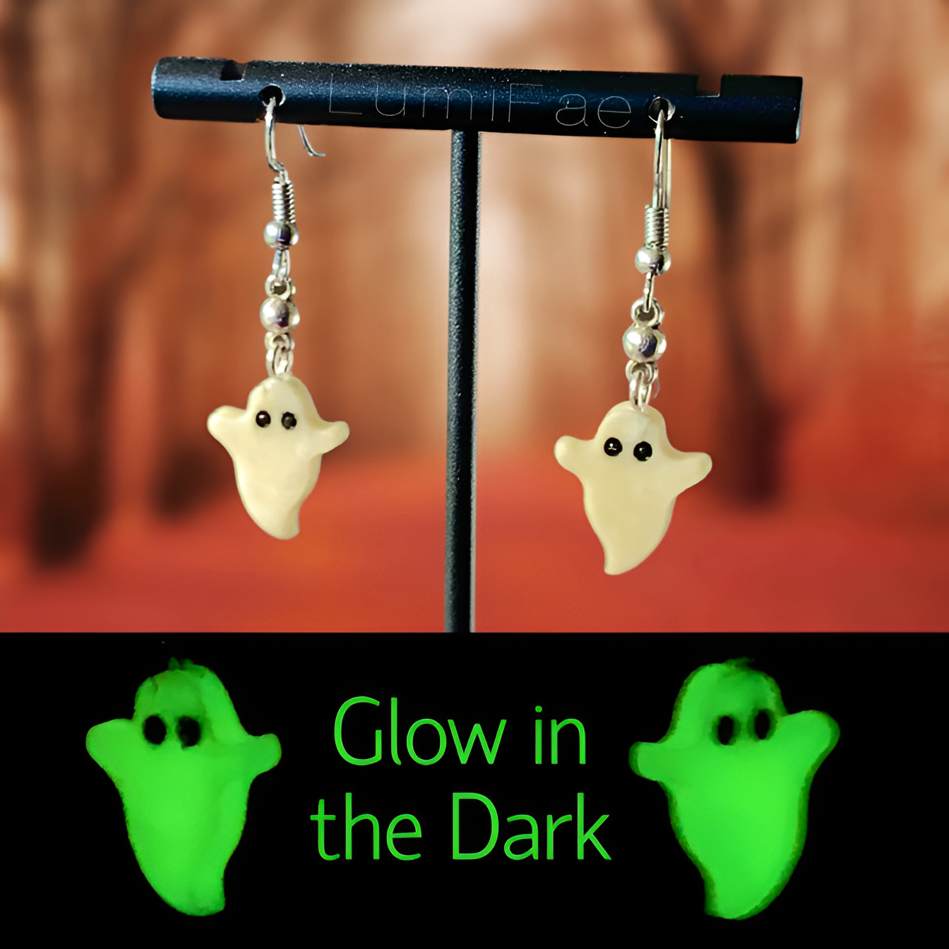 Glow-in-the-Dark Ghost Earrings