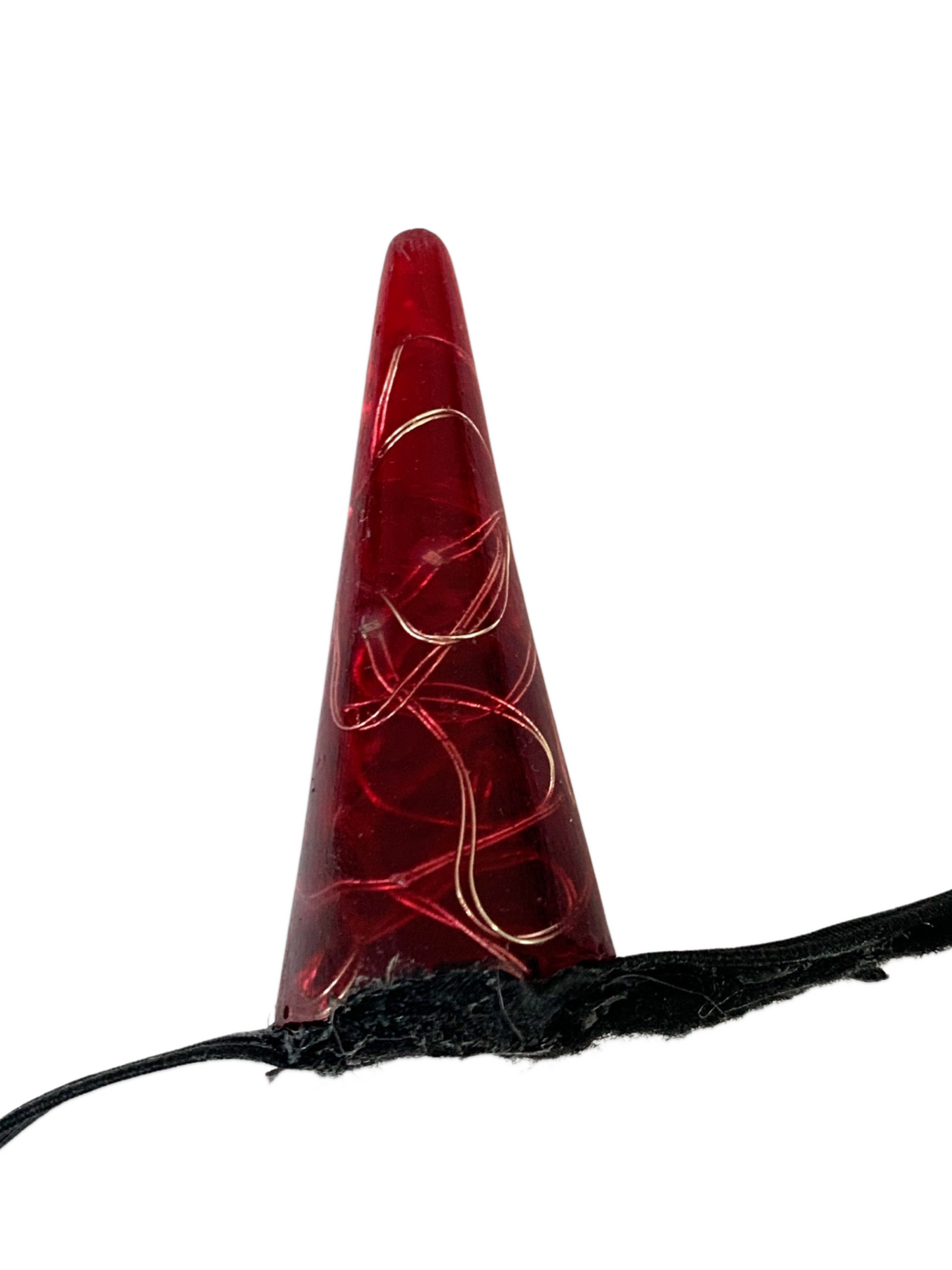 Tall Red LED Horns Headband