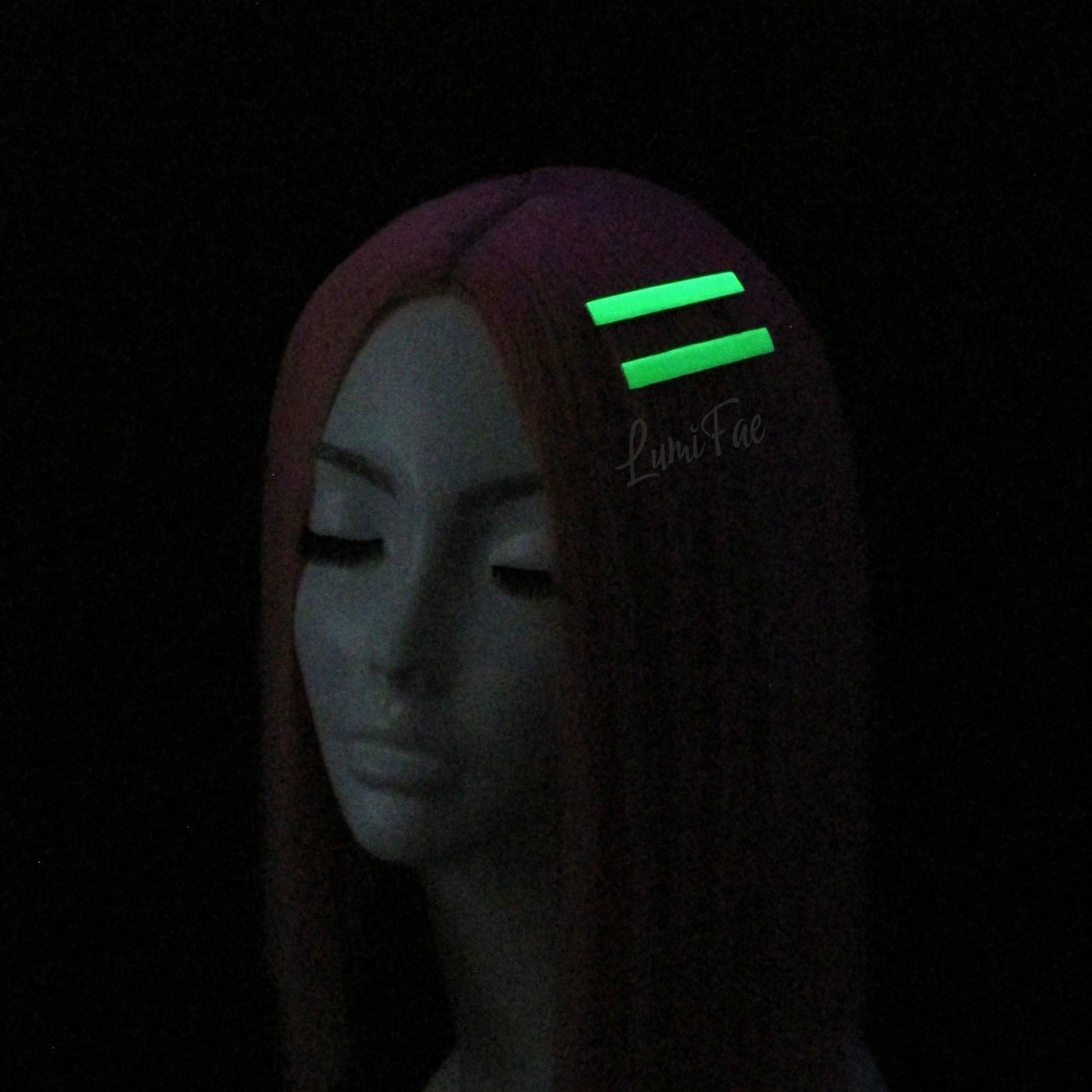 Glow-in-the-Dark 2” Hair clips, set of 2 - LumiFae