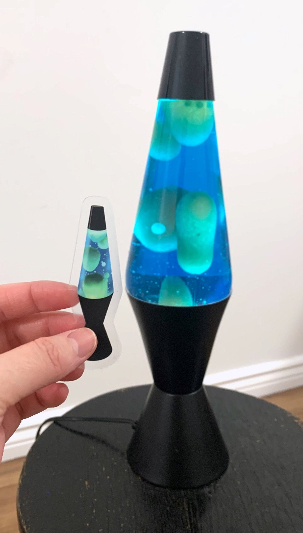 Lava Lamp Sticker, Blue, Clear, Waterproof, Realistic, 90s - LumiFae