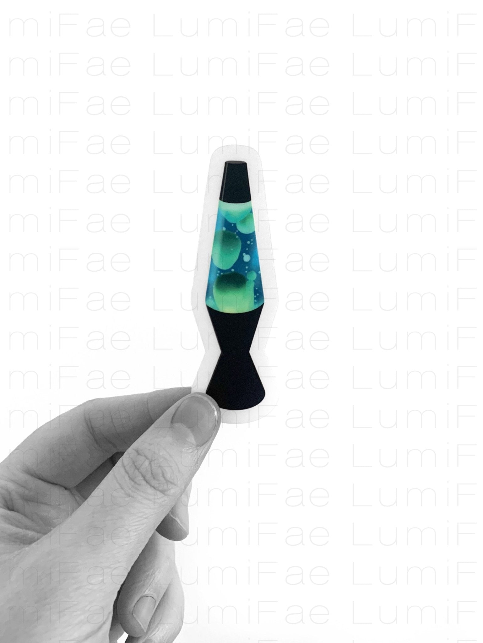 Lava Lamp Sticker, Blue, Clear, Waterproof, Realistic, 90s - LumiFae