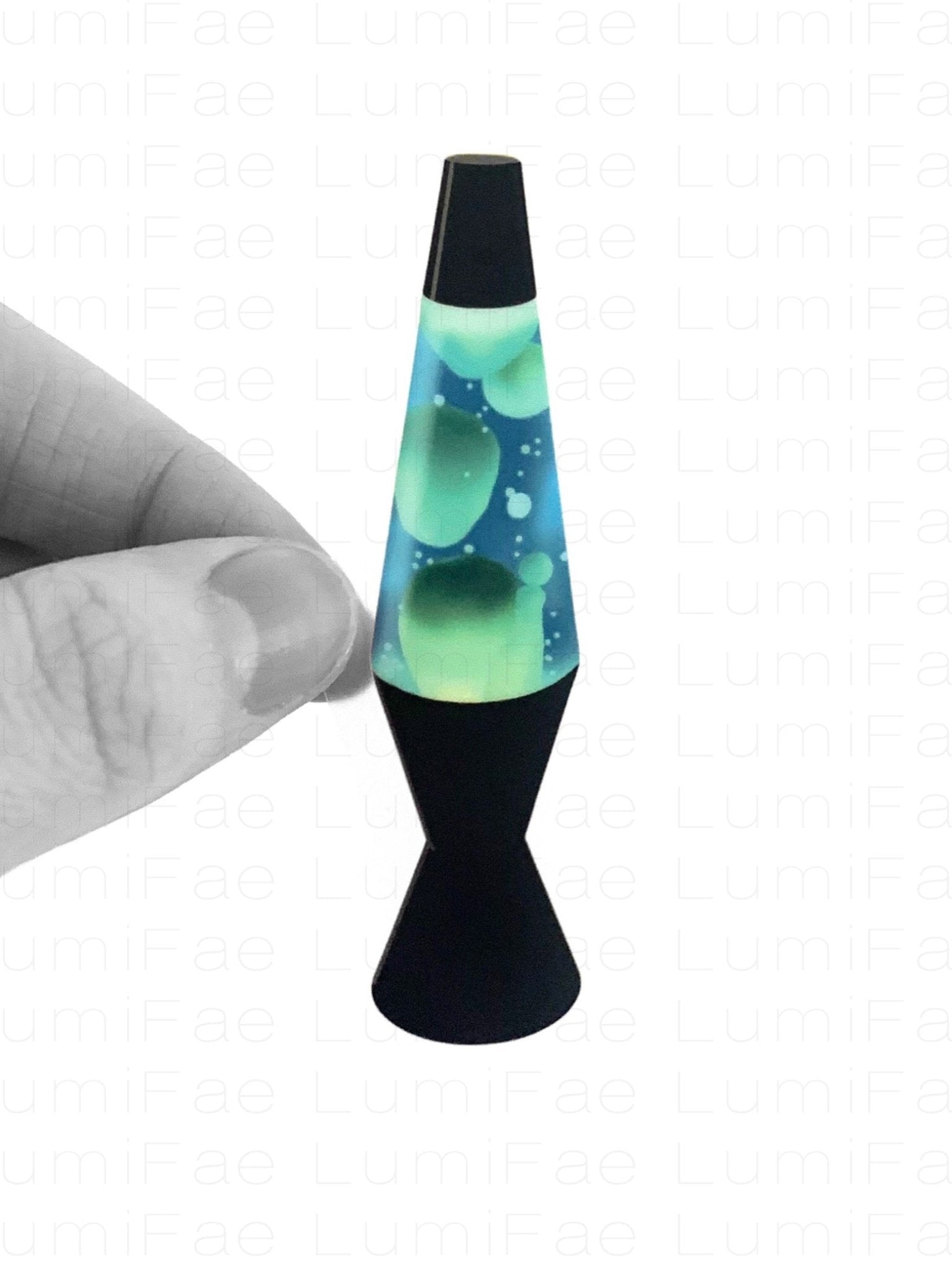 Lava Lamp Sticker, Blue, Clear, Waterproof, Realistic, 90s - LumiFae