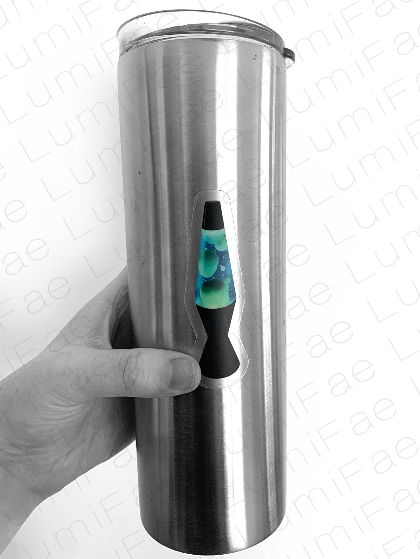 Lava Lamp Sticker, Blue, Clear, Waterproof, Realistic, 90s - LumiFae