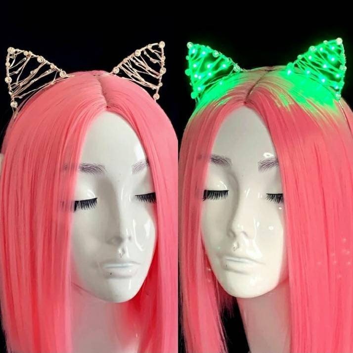 LED Cat Ears Headband, MTO - LumiFae