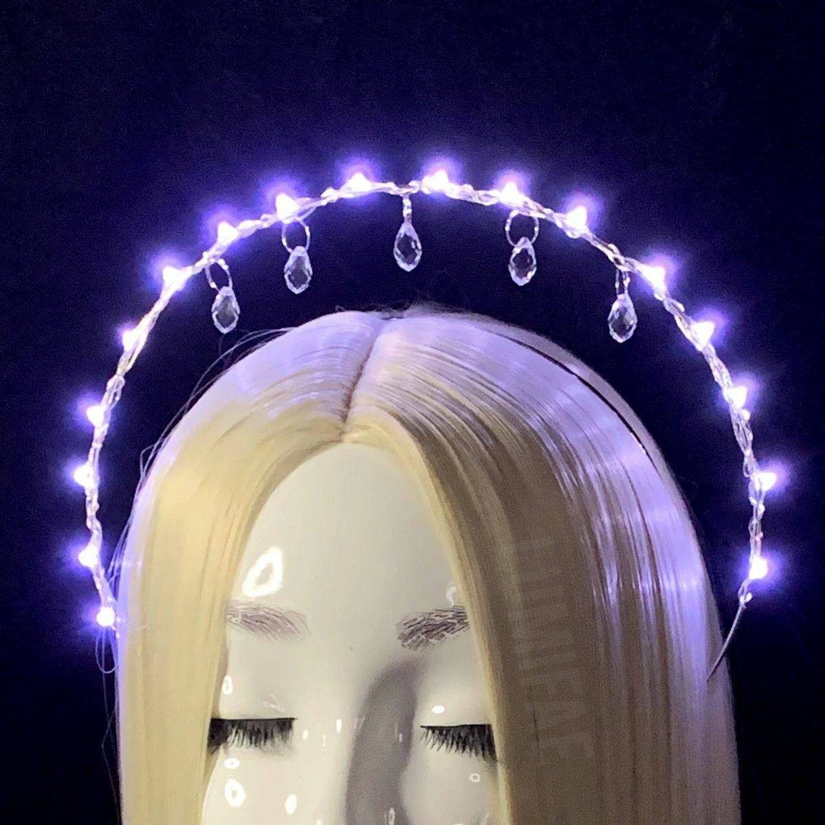 LED Halo with Crystal Tear Drops - LumiFae