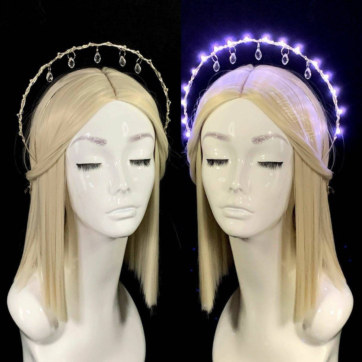 LED Halo with Crystal Tear Drops - LumiFae