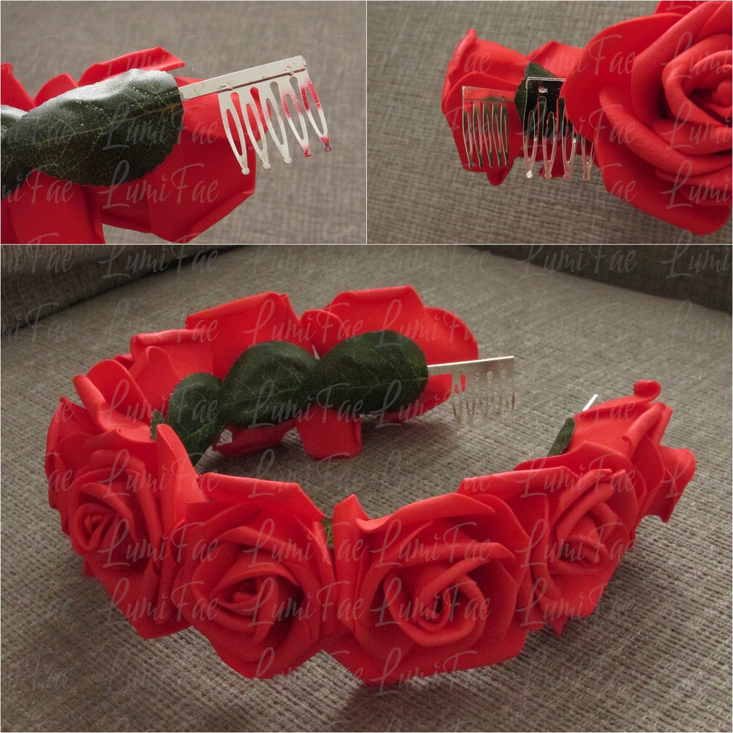 Red Eternal Roses Crown - LumiFae