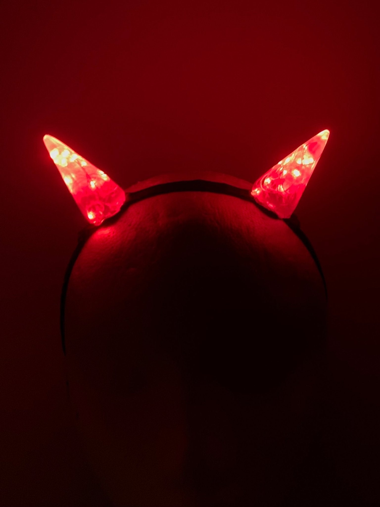 Red LED Horns Headband - LumiFae