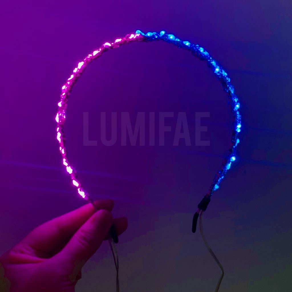 Split Color LED Starlight Headband, Two Tone, Dual Colors - LumiFae