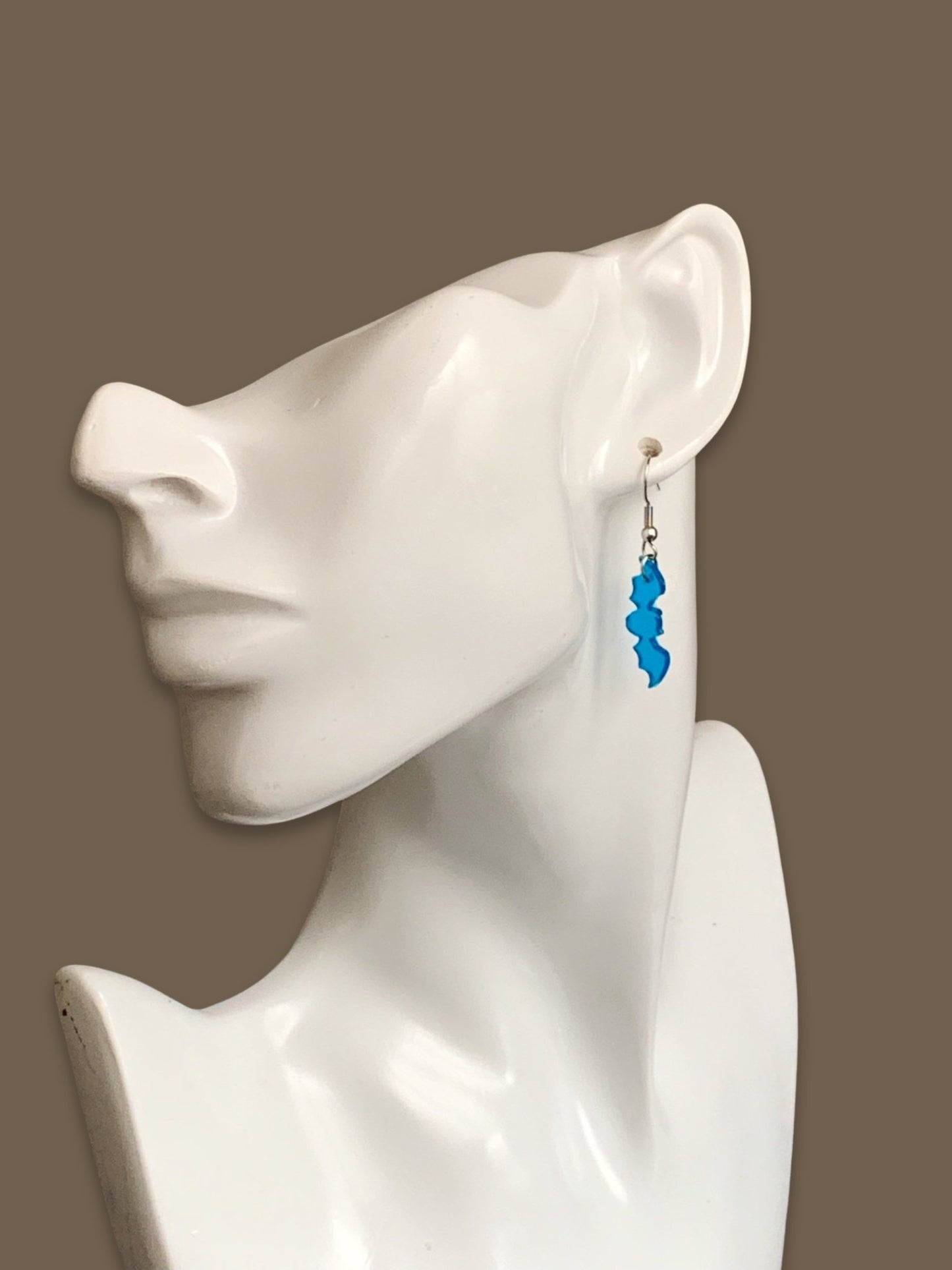 Translucent Blue Mini Bat Earrings - LumiFae