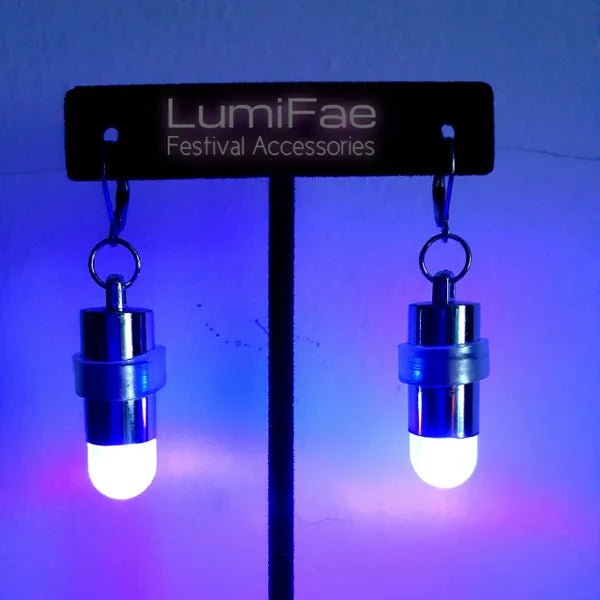 Waterproof Submergible LED Pill Shaped / Bullet Shaped Earrings - LumiFae