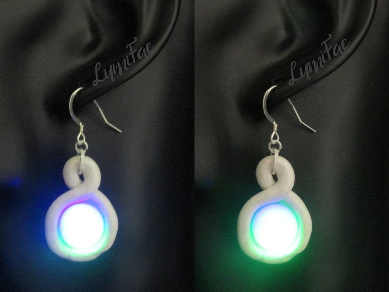 Color Changing LED Infinity Earrings